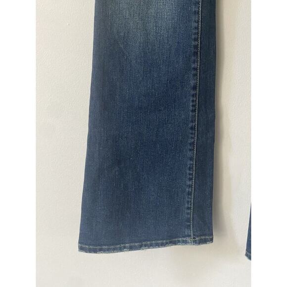 Colins Jeanswear Zoe Jeans Womens Size 2/26 Med Wash Mid Rise Flare Distressed - Picture 2 of 11